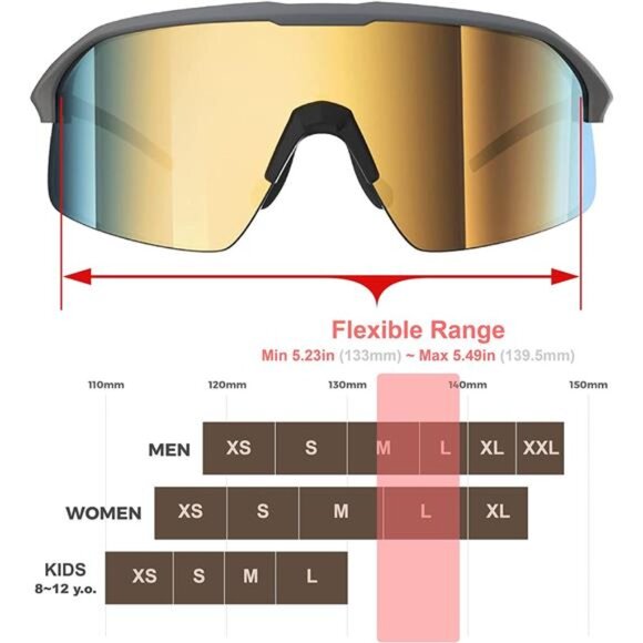 Polarized Cycling Sunglasses for Women and Men, Golfing Running Volleyball MTB - Picture 2 of 6